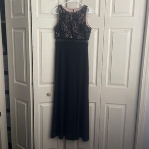 NW Nightway women's long Sleeveless Dress with Illusion Waist.  #443